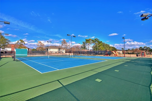 view of tennis court