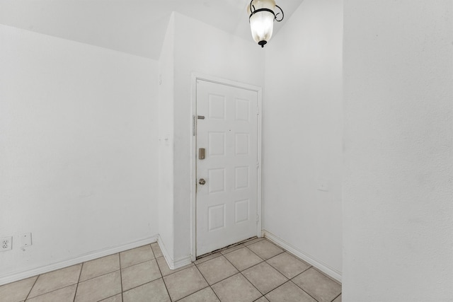 entrance foyer with light tile patterned flooring