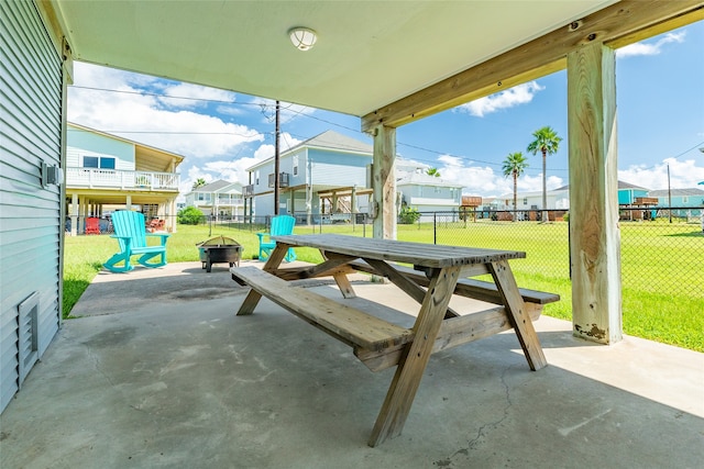 view of patio / terrace featuring a balcony