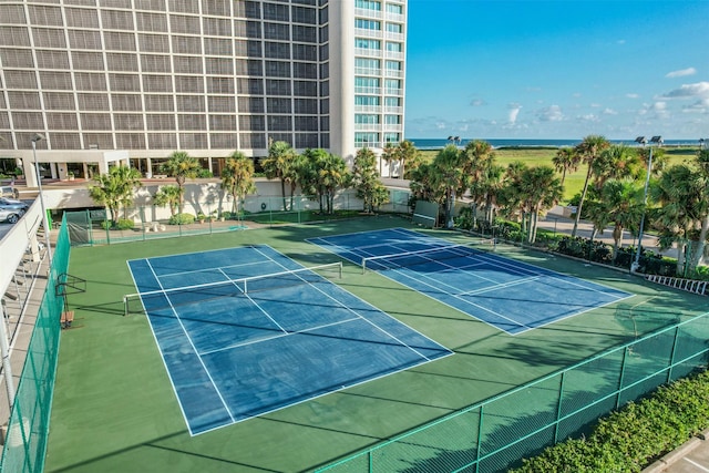 view of tennis court