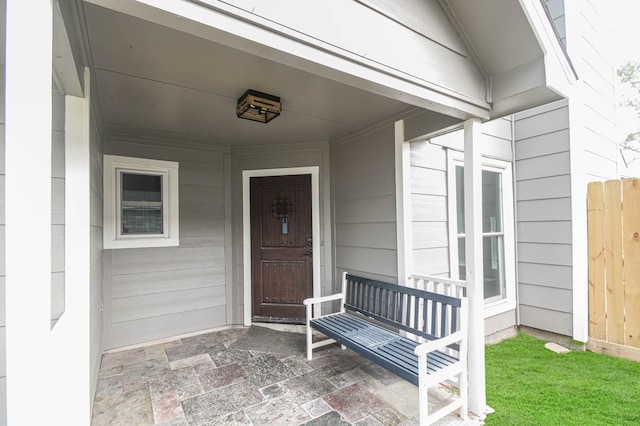 view of doorway to property