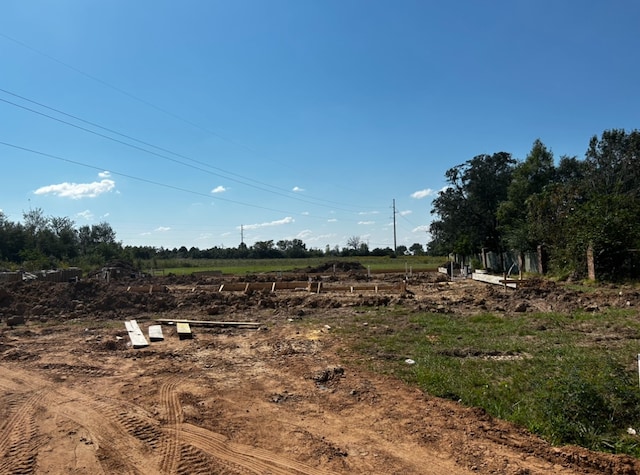 view of yard featuring a rural view