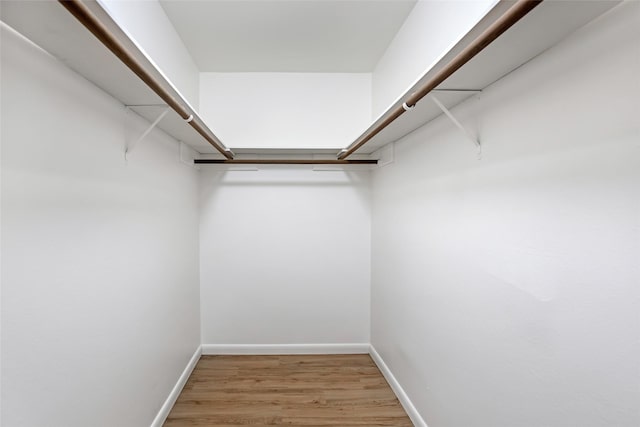 spacious closet featuring hardwood / wood-style floors