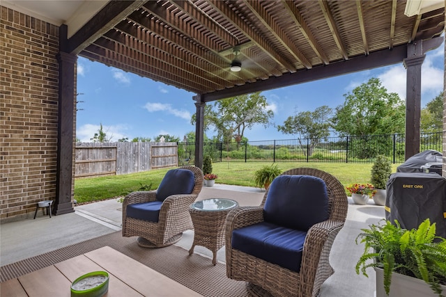 view of patio / terrace with grilling area