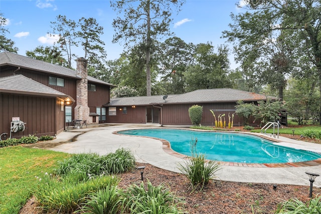 view of pool featuring a patio area