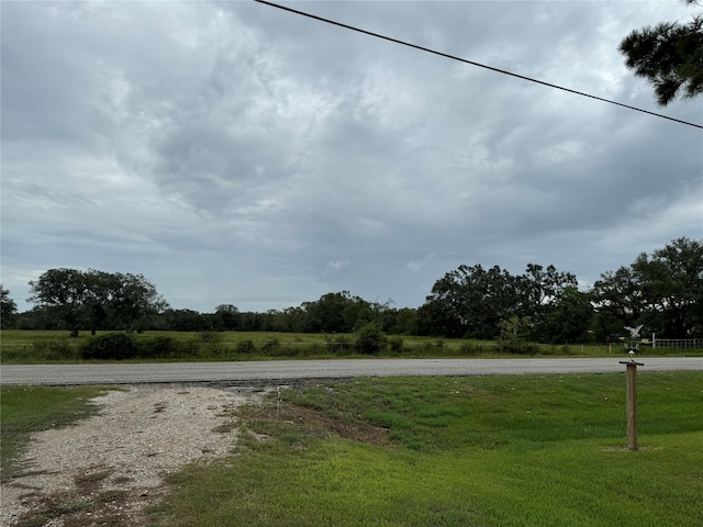 exterior space with a rural view