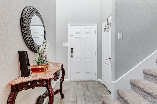 foyer featuring light hardwood / wood-style flooring