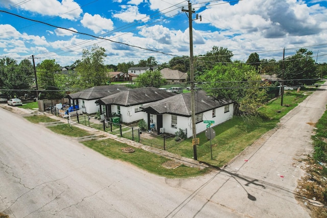 drone / aerial view featuring a residential view