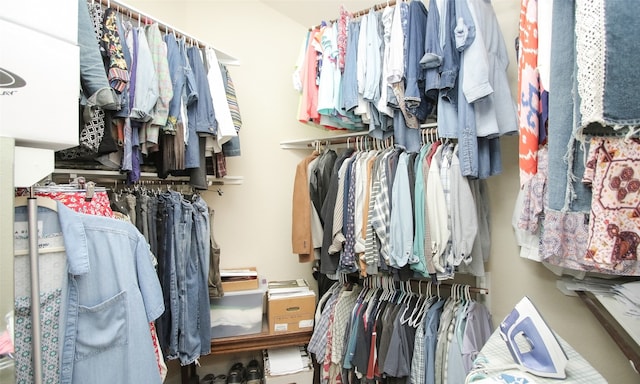 view of walk in closet