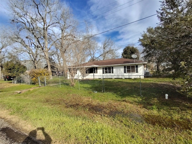 view of front of property featuring central air condition unit