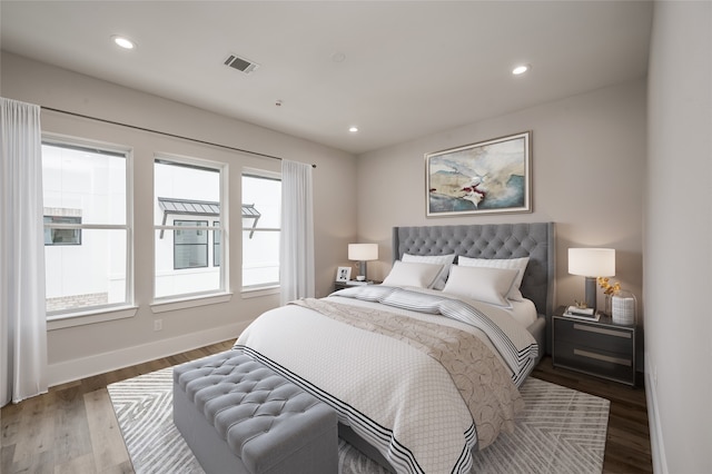 bedroom featuring wood-type flooring