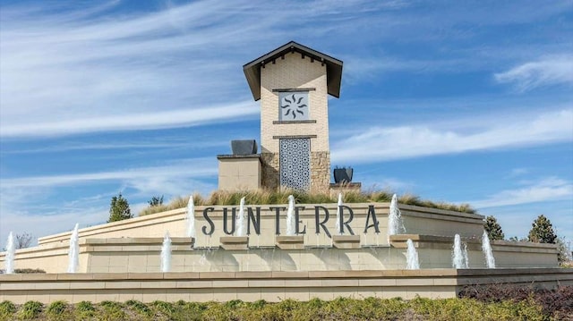 view of community sign