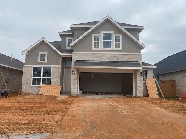 view of front facade with a garage