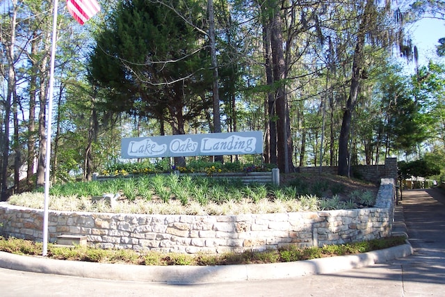 view of community sign