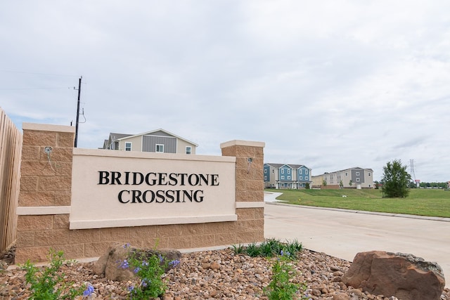 view of community sign