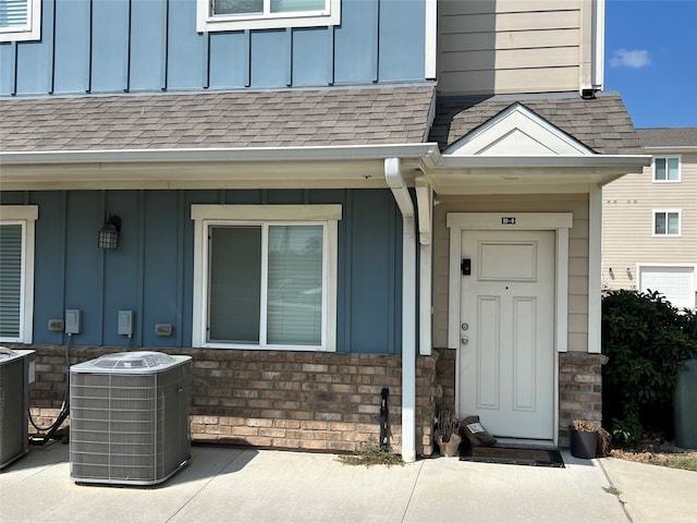 entrance to property with central air condition unit