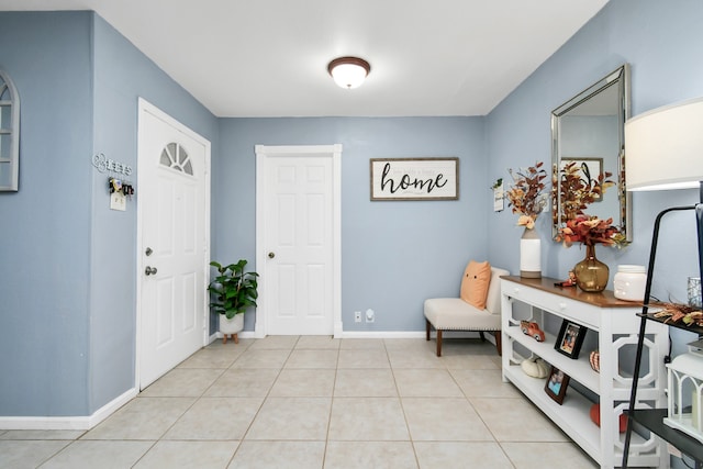 view of tiled entryway