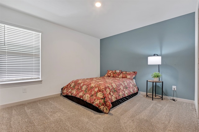 view of carpeted bedroom