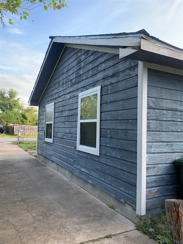 view of home's exterior with a patio area