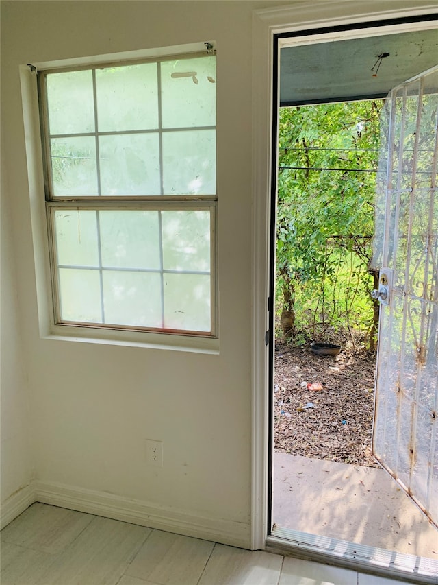 doorway with a wealth of natural light