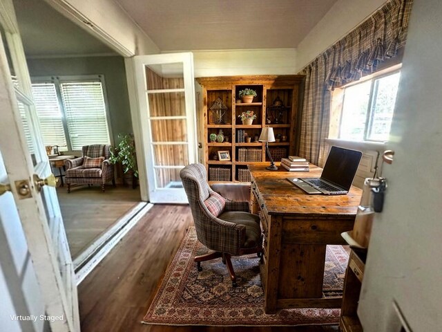 515 Breezy Ln, Wharton, TX 77488 - home office with wood finished floors and healthy amount of natural light
