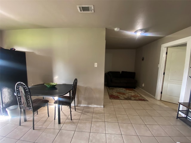 view of tiled dining room