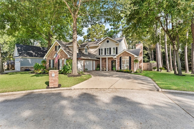 front of property featuring a front lawn