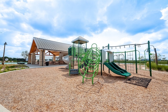 view of jungle gym