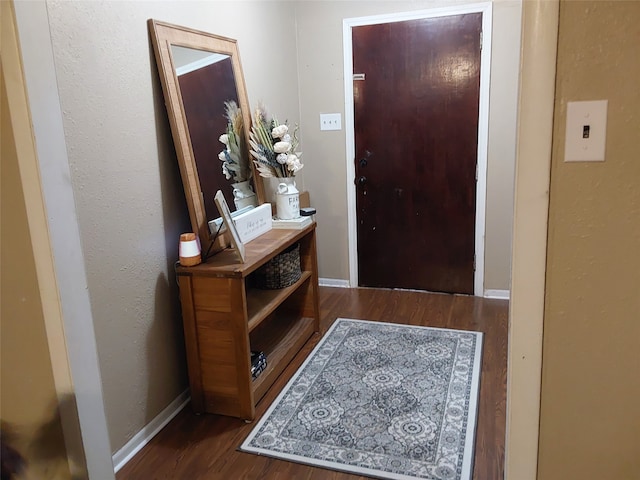 foyer featuring dark hardwood / wood-style flooring