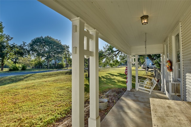 exterior space with a porch