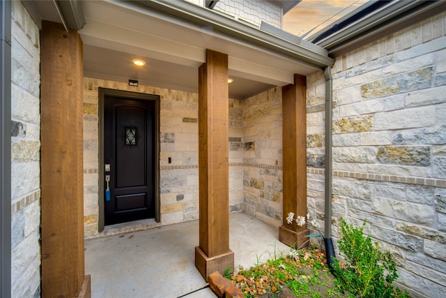 view of doorway to property