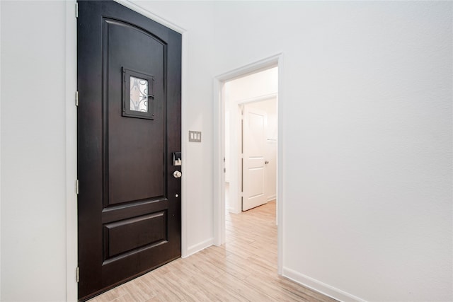 foyer featuring light hardwood / wood-style flooring