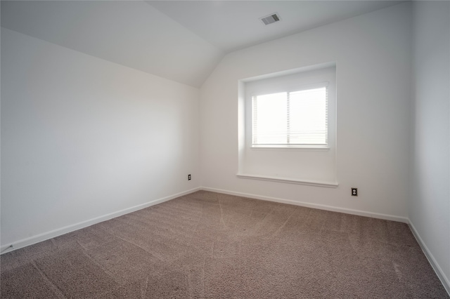 interior space with lofted ceiling