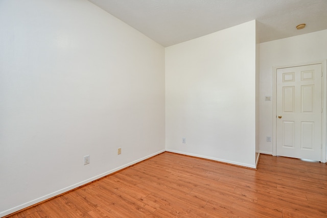 empty room featuring light wood-type flooring