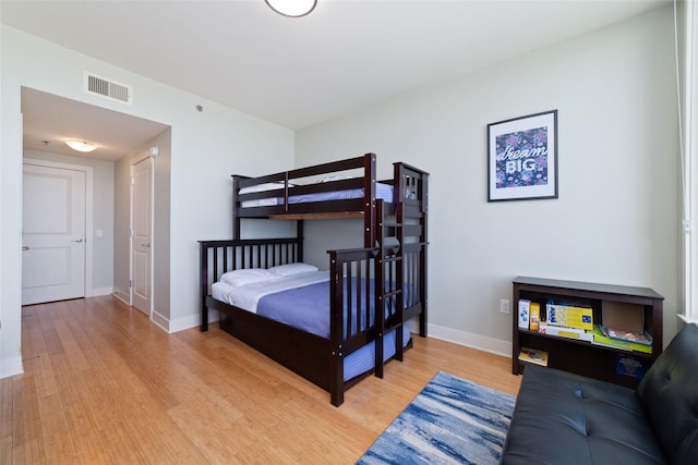 bedroom featuring light wood-type flooring