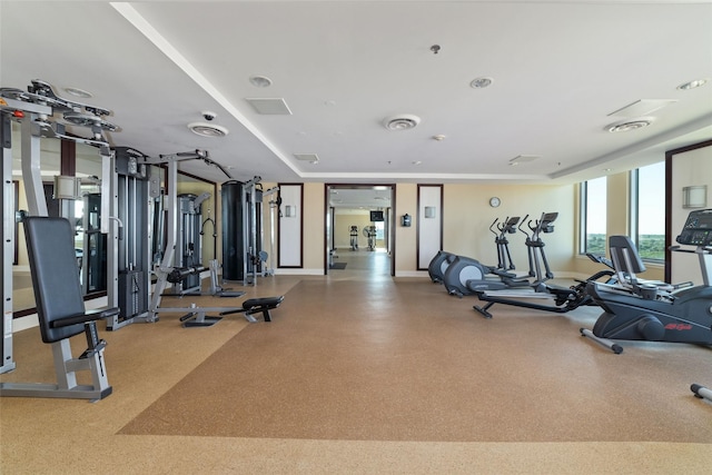 view of workout area