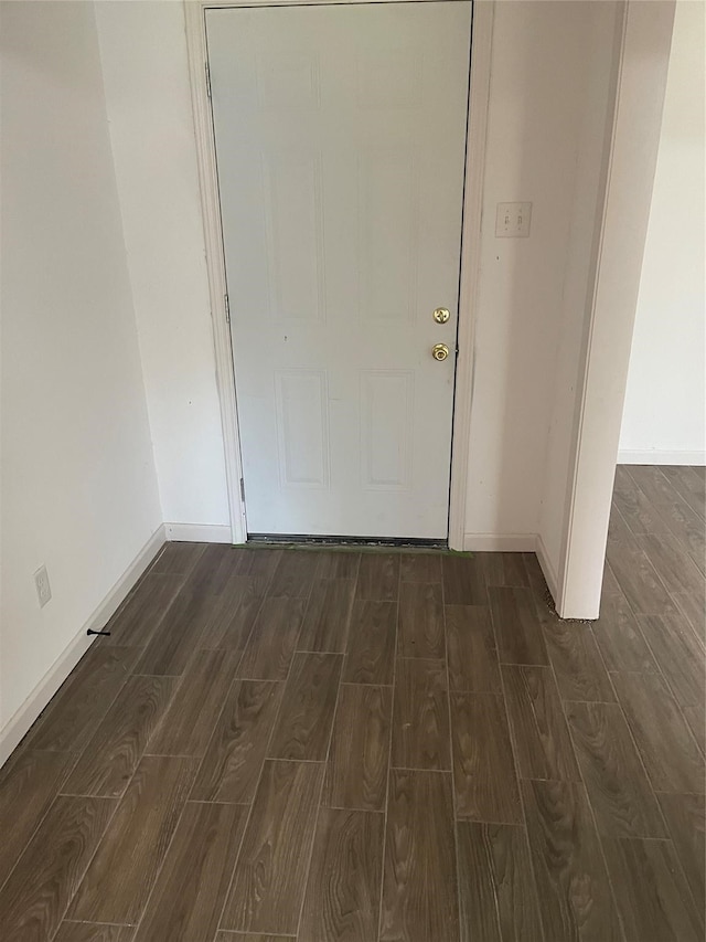 interior space featuring dark hardwood / wood-style flooring