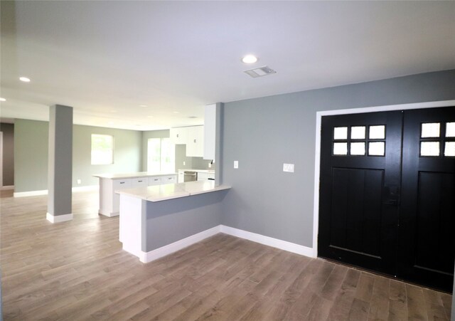 foyer entrance featuring light hardwood / wood-style flooring