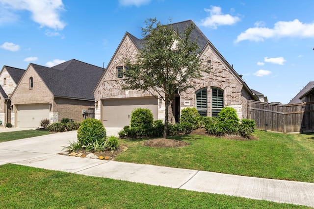 view of front facade featuring a front lawn