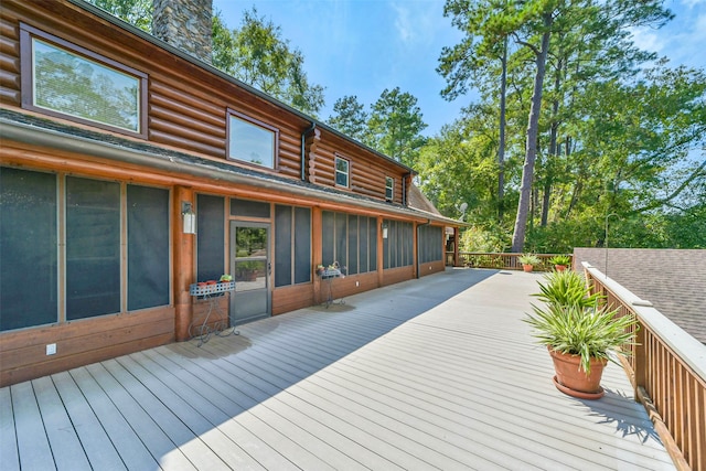 view of wooden deck