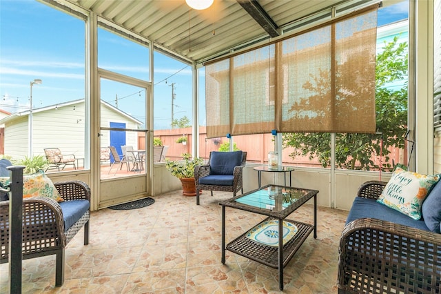 view of sunroom / solarium