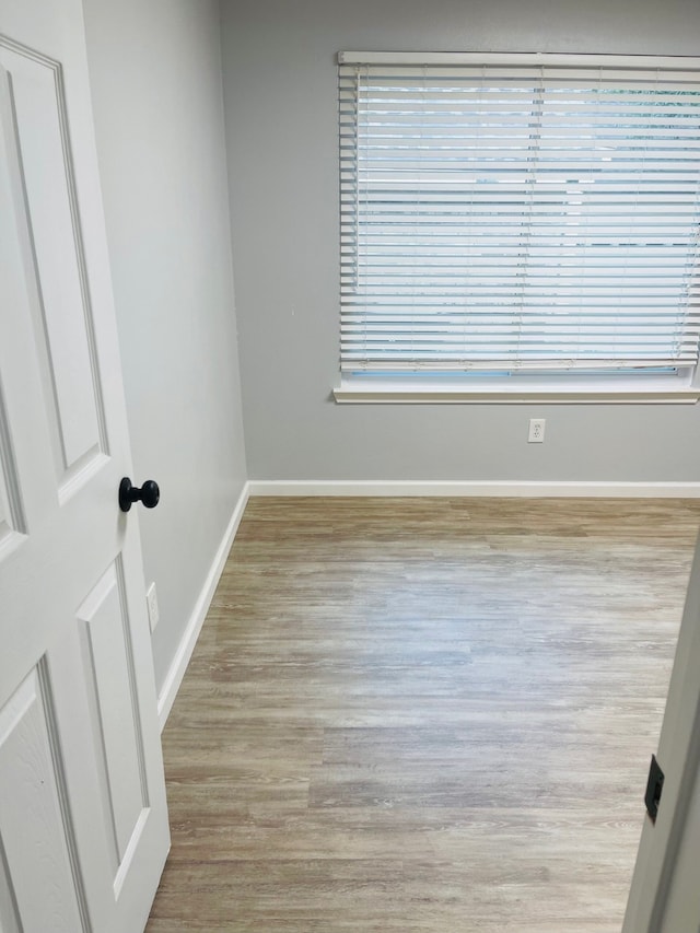 empty room featuring light hardwood / wood-style floors