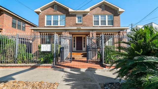 view of front of property featuring a porch