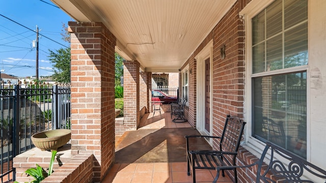 view of patio / terrace with a porch