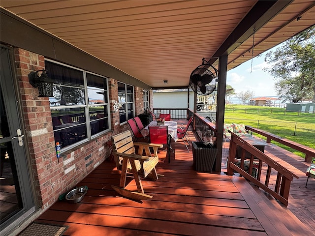323 Mallard Pt, Livingston, TX 77351 - view of wooden deck