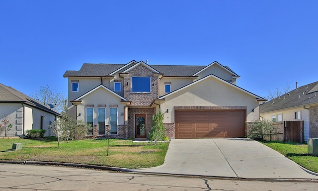 view of front facade with a front yard