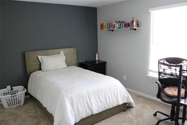 view of carpeted bedroom