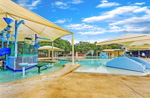 view of pool with a patio area