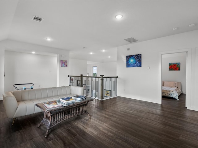 living room featuring hardwood / wood-style floors