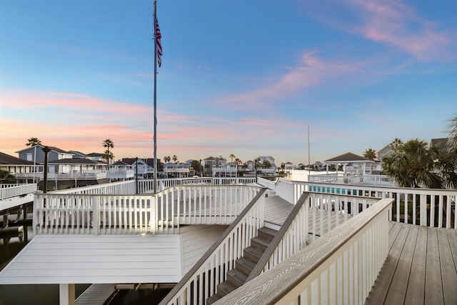 view of dock area